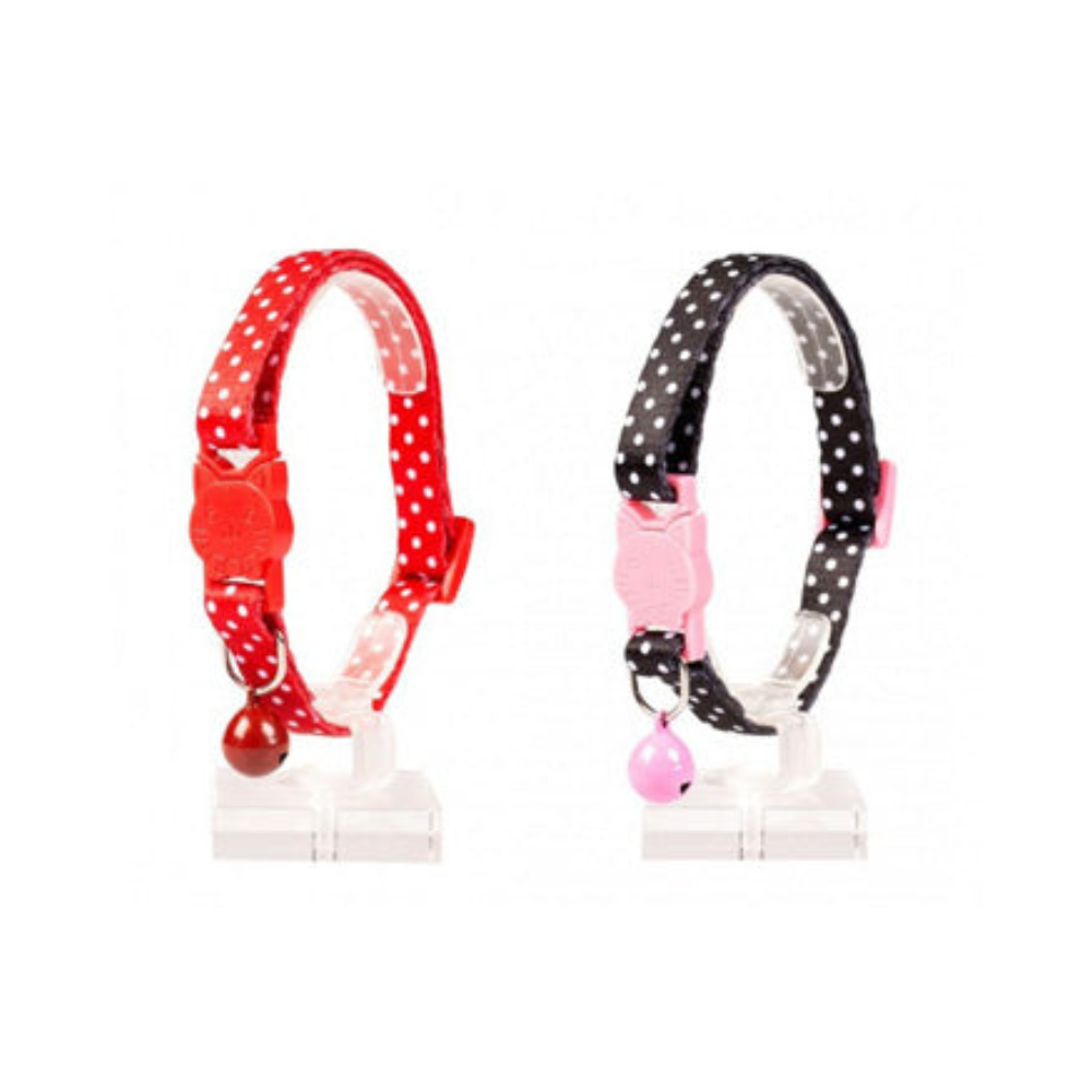 Duvo+  Cat Collar Nylon Mixed Colors White Dots 20 - 30cm / 10mm